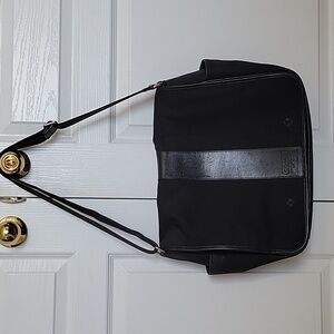 Coach Transatlantic Messenger Bag 6437 in Leather and Neoprene In Gunmetal Black